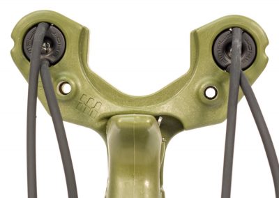 Sling bow head, shown with looped tubes, without arrow attachment.