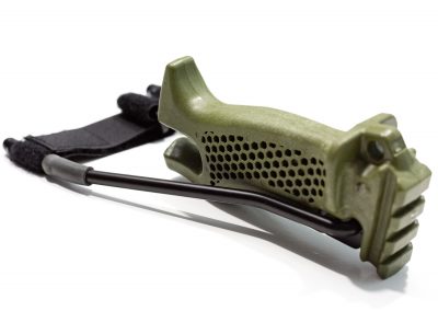 Green XT handle with wrist brace folded