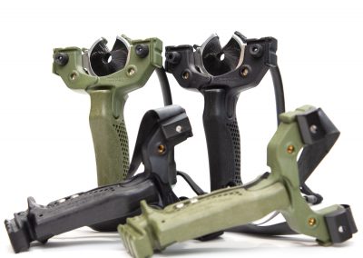 Hammer Slingshots with XT handle and XT combo heads - green and black